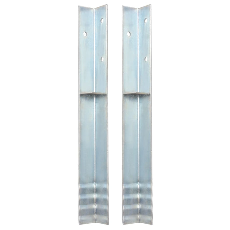 Vidaxl moulu en forme de mouche en L 5x5x50 cm en acier galvanisé 2 pcs