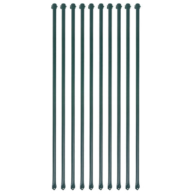 Vidaxl Garden Posts 1 m en métal vert 10 pcs