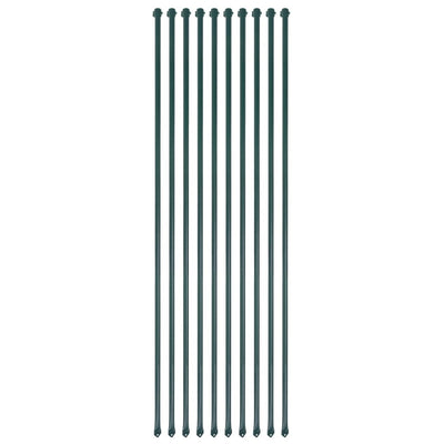 Vidaxl Garden Posts 1,5 m en métal vert 10 pcs
