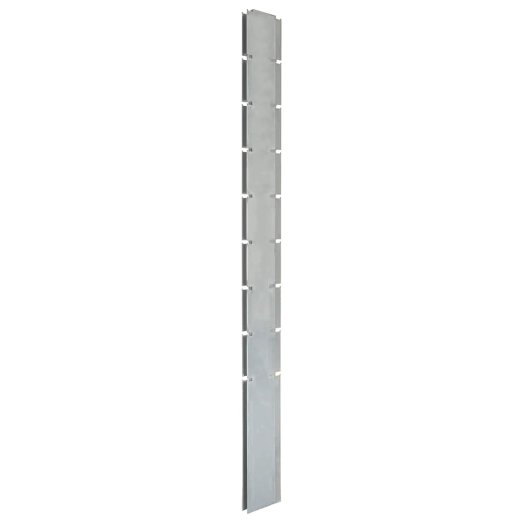 Vidaxl schanskorfpaal 220 cm Galvanisé en acier argent coloré