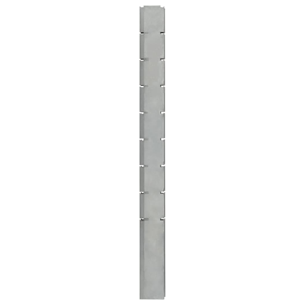 Vidaxl schanskorfpaal 220 cm Galvanisé en acier argent coloré