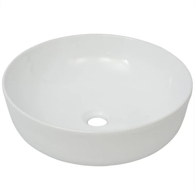 Vidaxl Washbasin Round blanc 41.5x13,5 cm Céramique