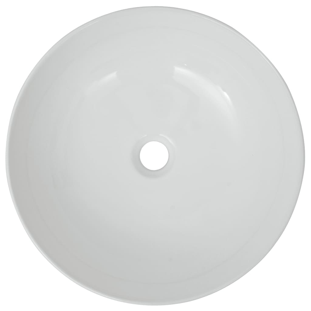 Vidaxl Washbasin Round blanc 41.5x13,5 cm Céramique