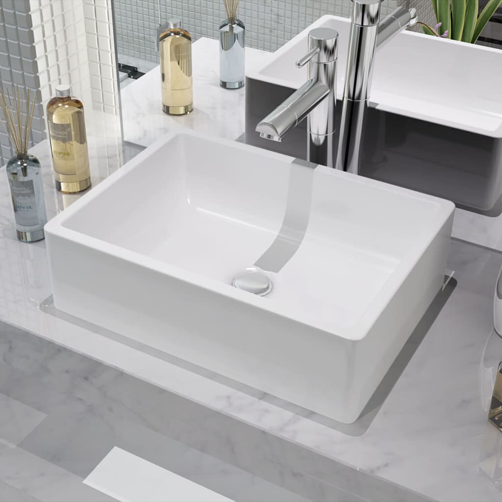 Vidaxl Washbasin White 41x30x12 cm Céramique