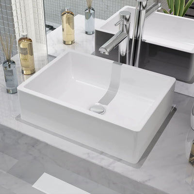 Vidaxl Washbasin White 41x30x12 cm Céramique