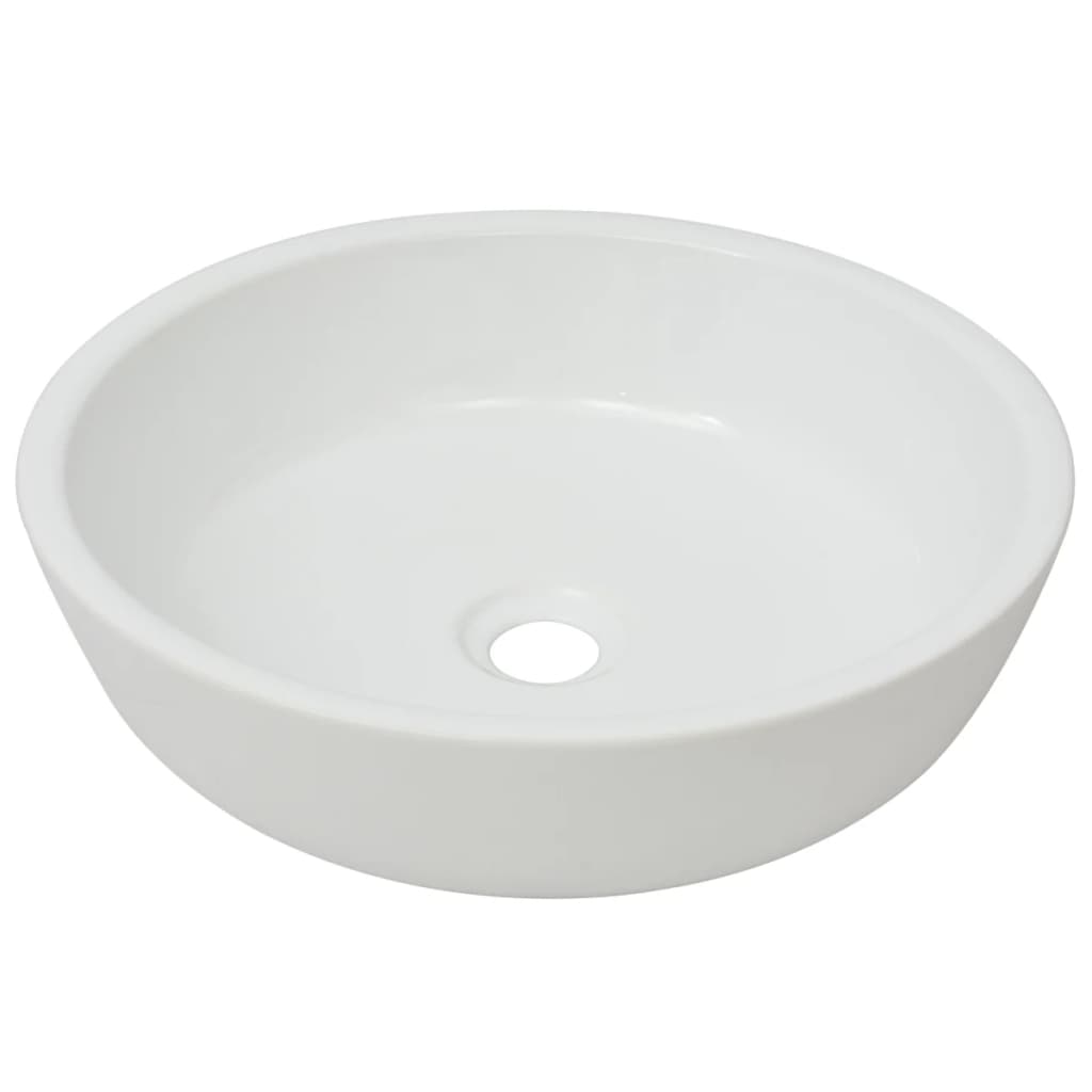 Vidaxl lavabo-lavabo blanc rond 42x12 cm céramique