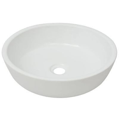Vidaxl lavabo-lavabo blanc rond 42x12 cm céramique