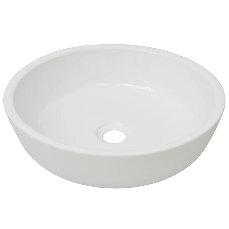 Vidaxl lavabo-lavabo blanc rond 42x12 cm céramique