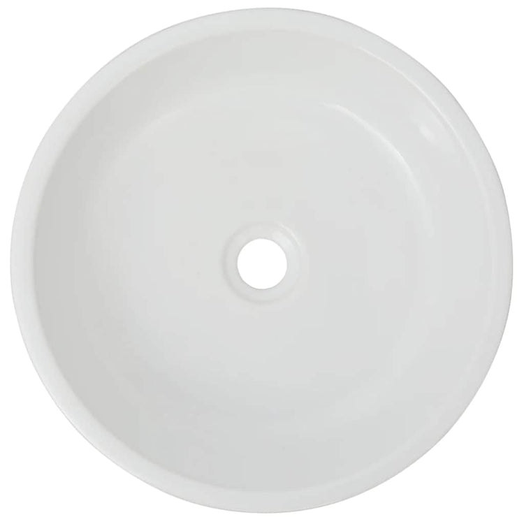 Vidaxl lavabo-lavabo blanc rond 42x12 cm céramique