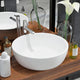 Vidaxl lavabo-lavabo blanc rond 42x12 cm céramique