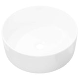 Vidaxl lavabo à lavabo blanc rond 40x15 cm céramique - afbeelding 2