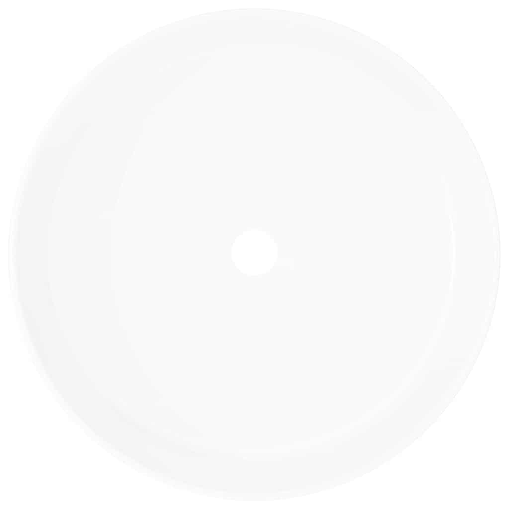 Vidaxl lavabo à lavabo blanc rond 40x15 cm céramique