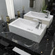 Vidaxl Washingin avec trou de grue blanc rectangulaire 46x25.5x12 cm céramique