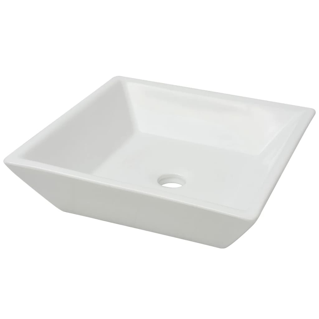 Vidaxl Washbasin Square blanc 41.5x41.5x12 cm Céramique