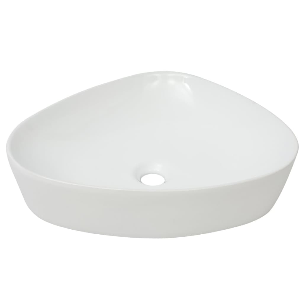 Vidaxl Wash-basin blanc triangulaire 50.5x41x12 cm Céramique