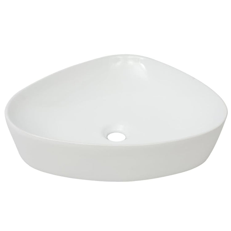 Vidaxl Wash-basin blanc triangulaire 50.5x41x12 cm Céramique