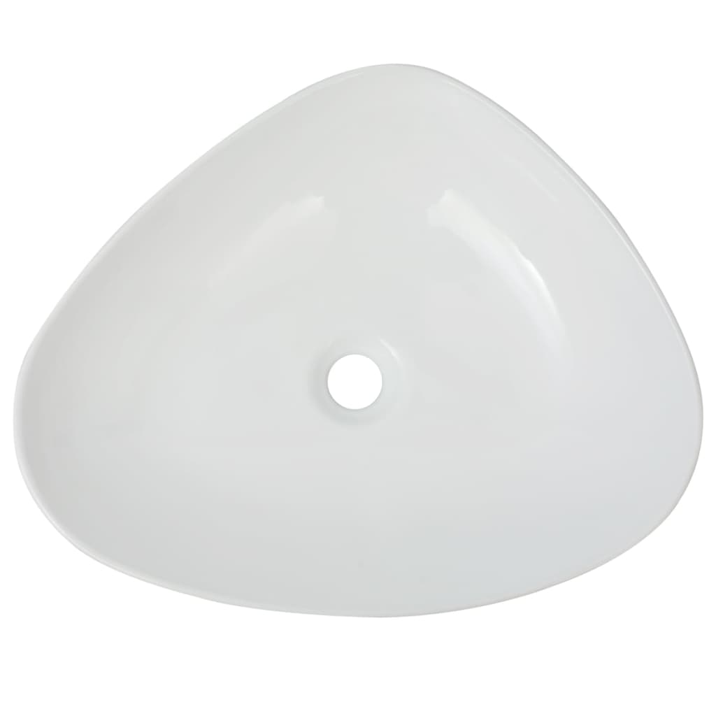 Vidaxl Wash-basin blanc triangulaire 50.5x41x12 cm Céramique