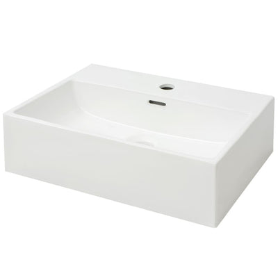 Vidaxl Washingin avec trou de grue blanc 51,5x38.5x15 cm céramique