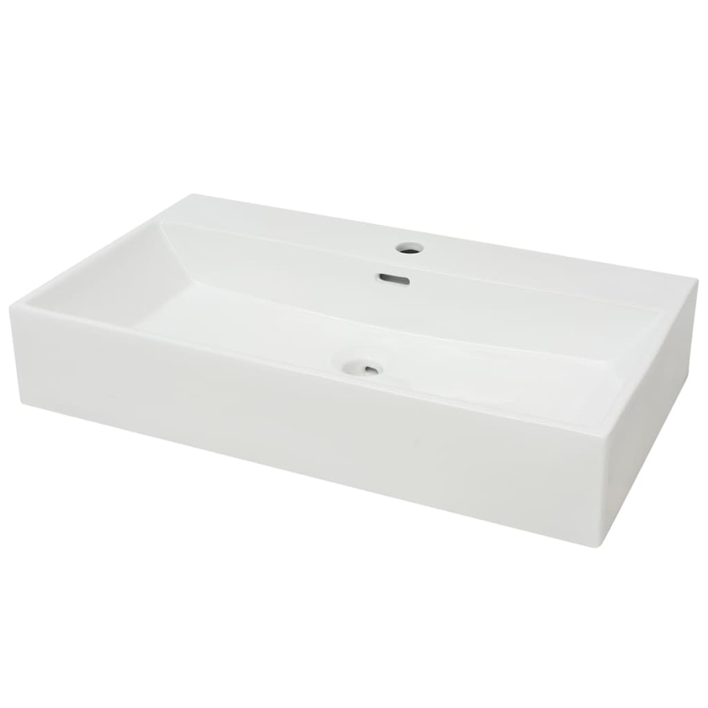 Vidaxl Washingin avec taphole blanc 76x42.5x14,5 cm Minermiek