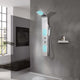 Panneau de douche Vidaxl plié en acier inoxydable