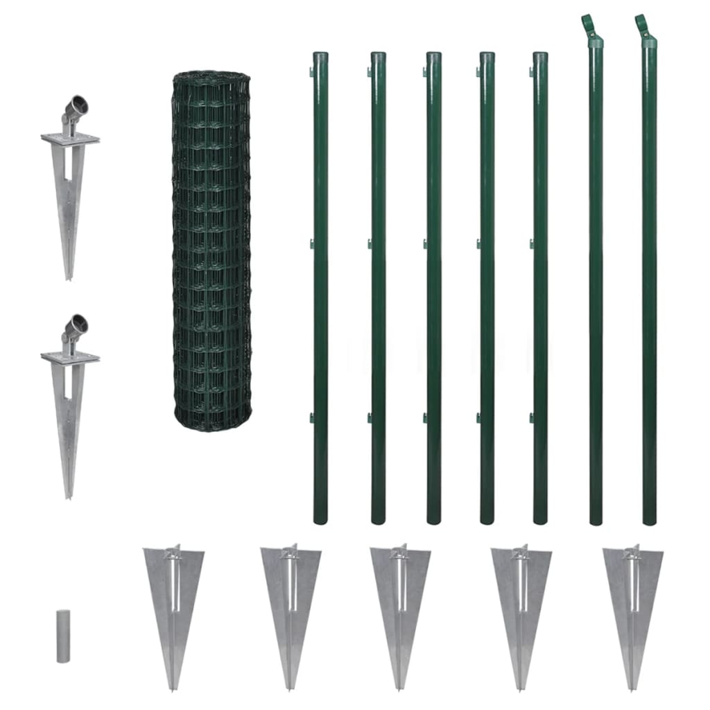 Vidaxl Hek 10x1,2 m en acier vert
