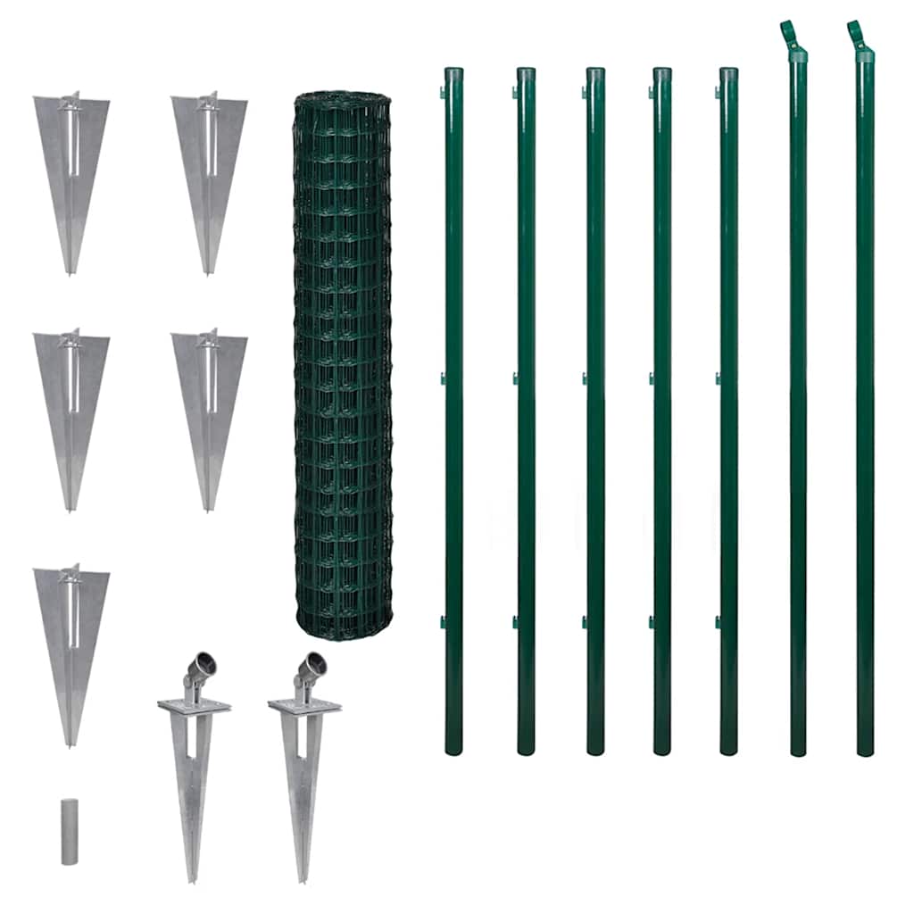 Vidaxl Hek 10x1,5 m en acier vert