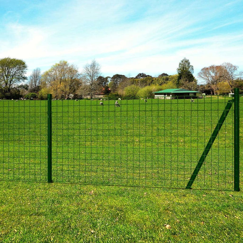 Vidaxl hek 25x0,8 m en acier vert