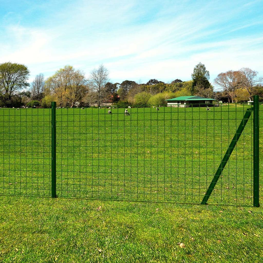 Vidaxl hek 25x1 m en acier vert