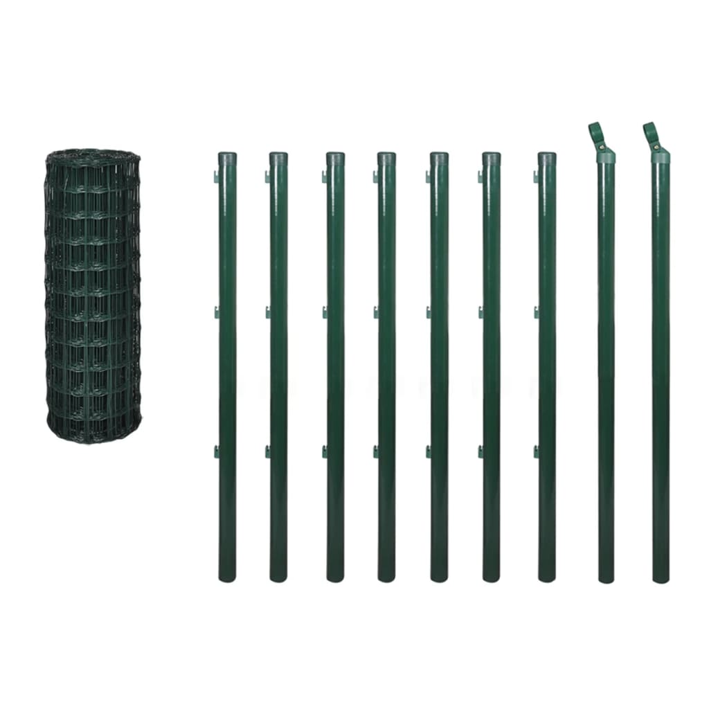 Vidaxl Hek 10x0,8 m en acier vert