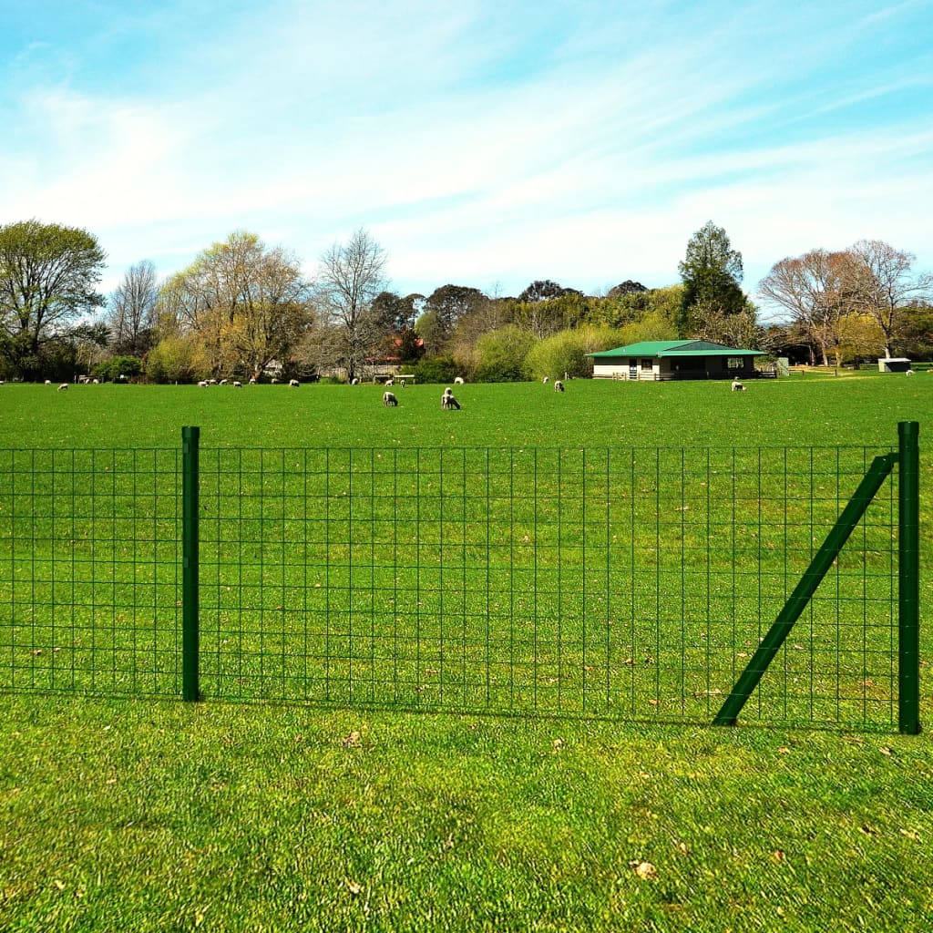Vidaxl Hek 10x0,8 m en acier vert
