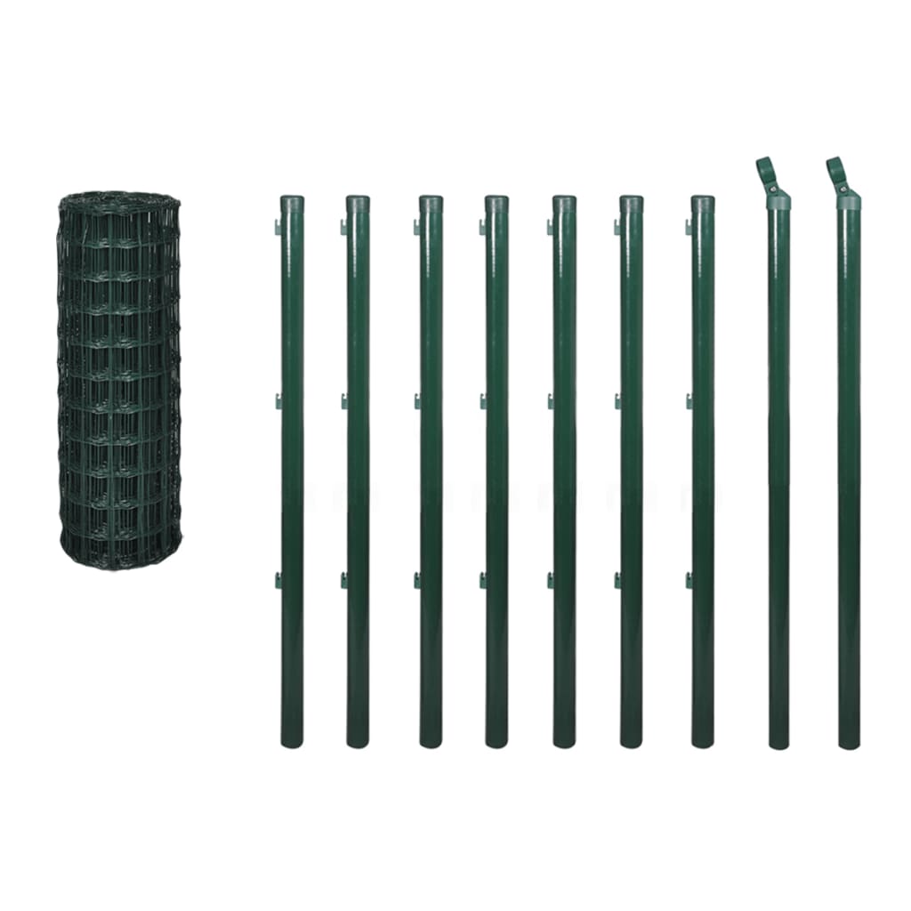 Vidaxl hek 10x1 m en acier vert