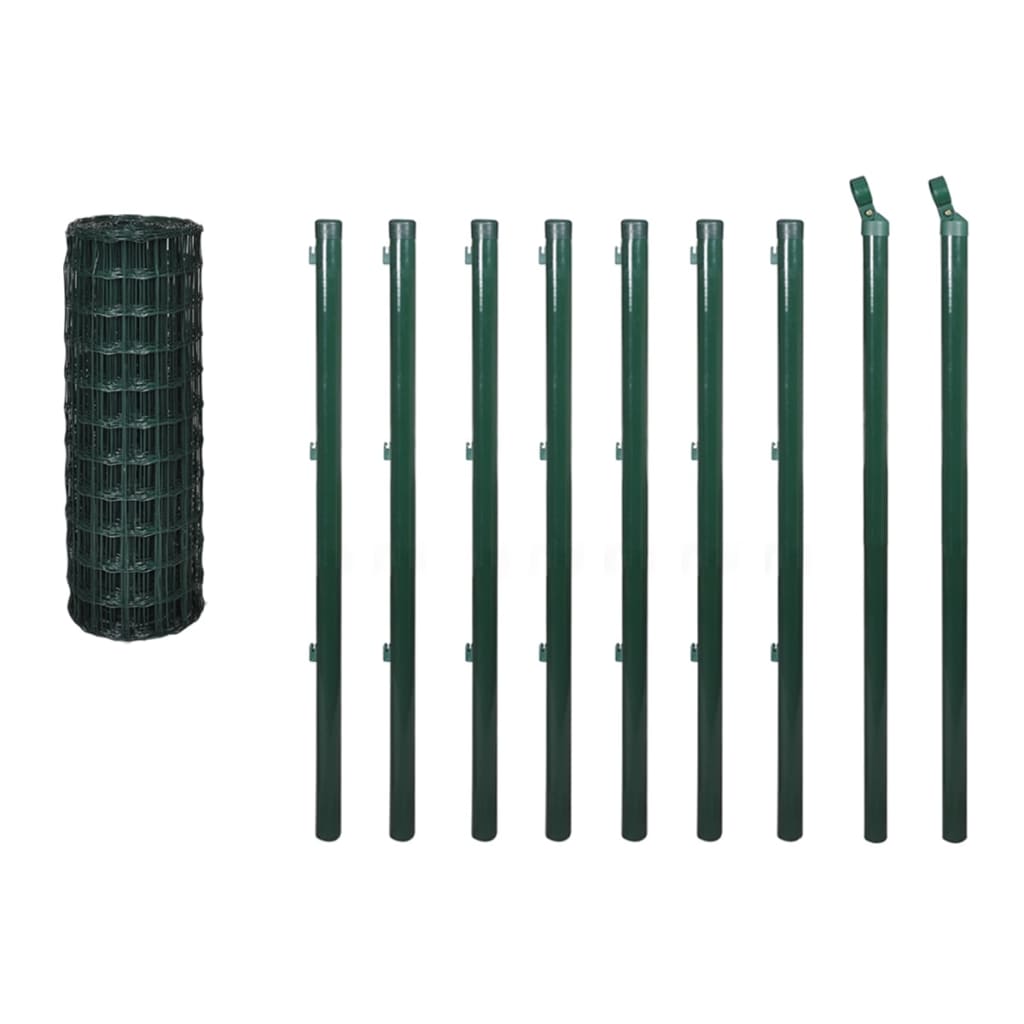 Vidaxl Hek 10x1,5 m en acier vert