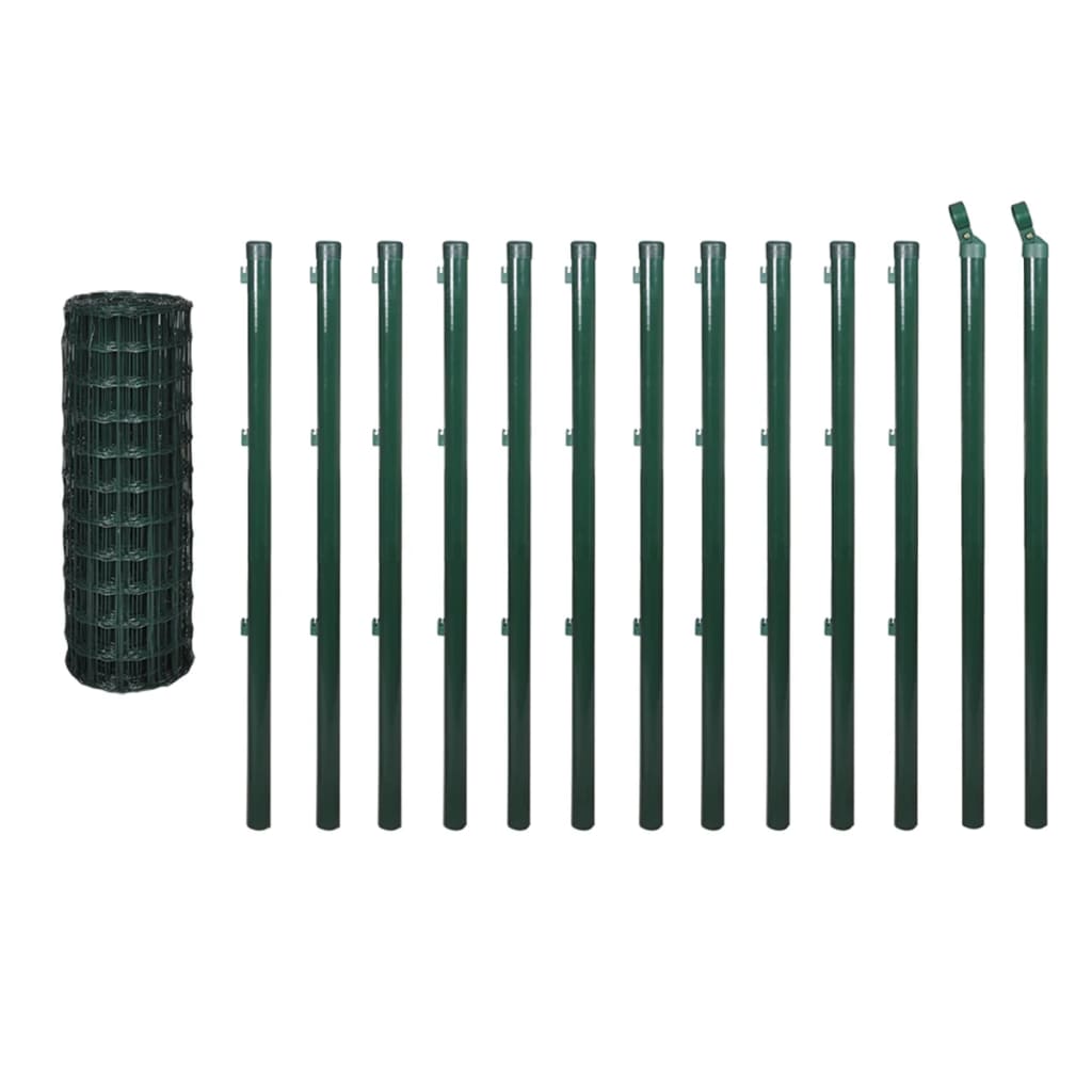 Vidaxl hek 25x1 m en acier vert