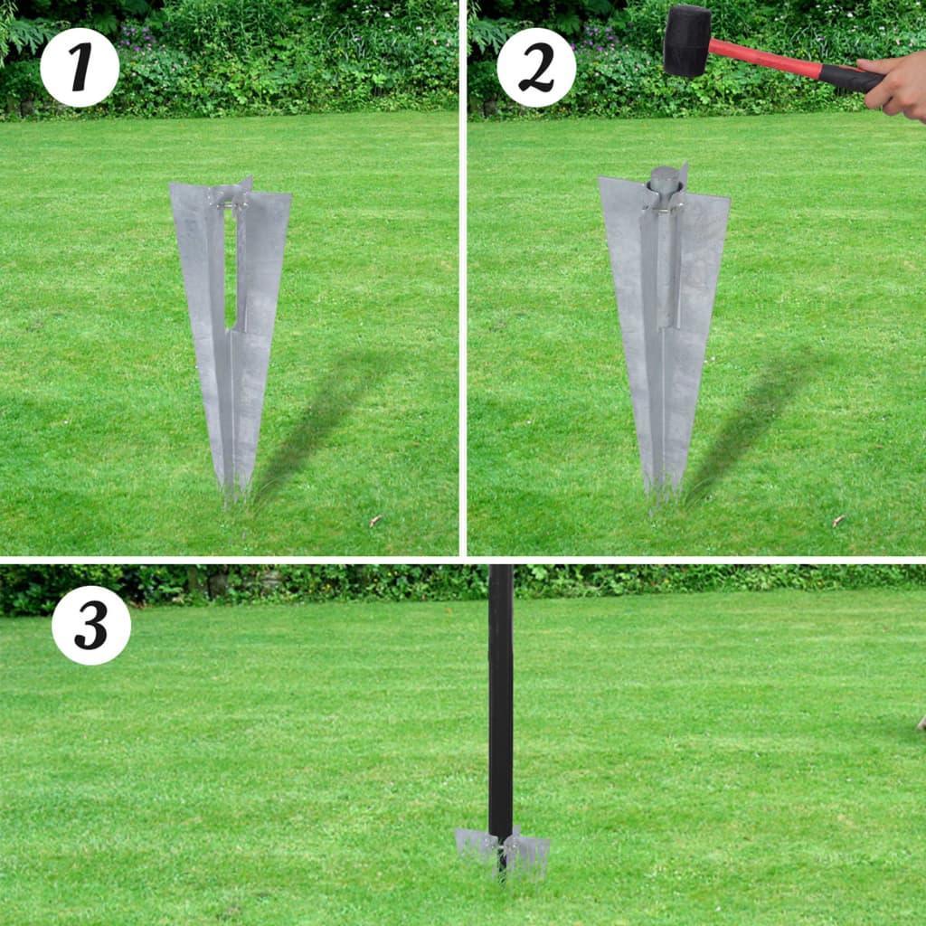 Vidaxl Hek 10x0,8 m Grey en acier