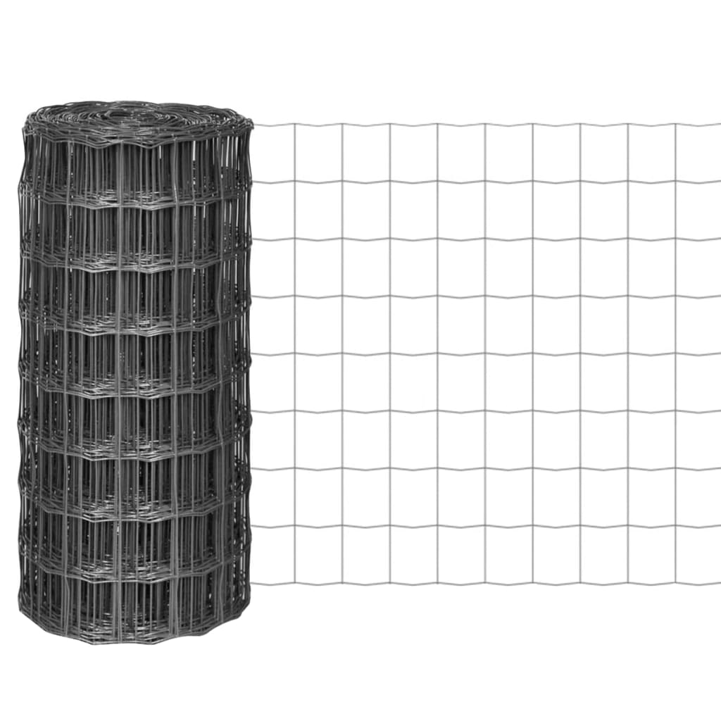 Vidaxl Hek 10x0,8 m Grey en acier