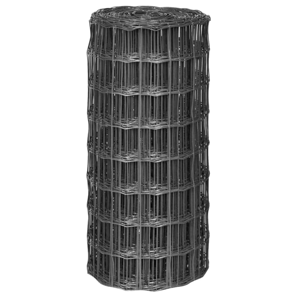 Vidaxl Hek 10x0,8 m Grey en acier