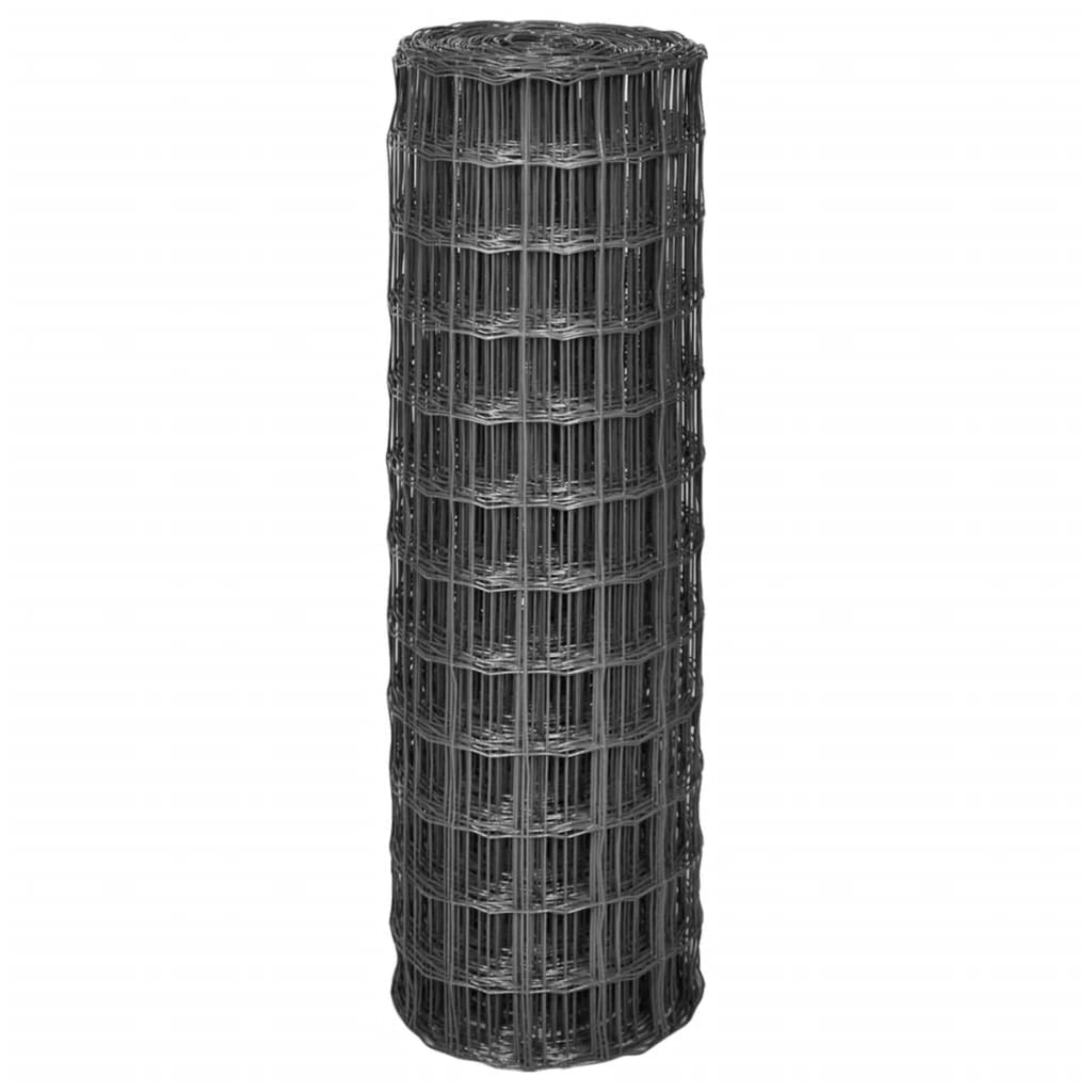 Vidaxx clôture euro 10x1,2 m gris acier