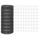 Vidaxl hek 25x0,8 m gris en acier