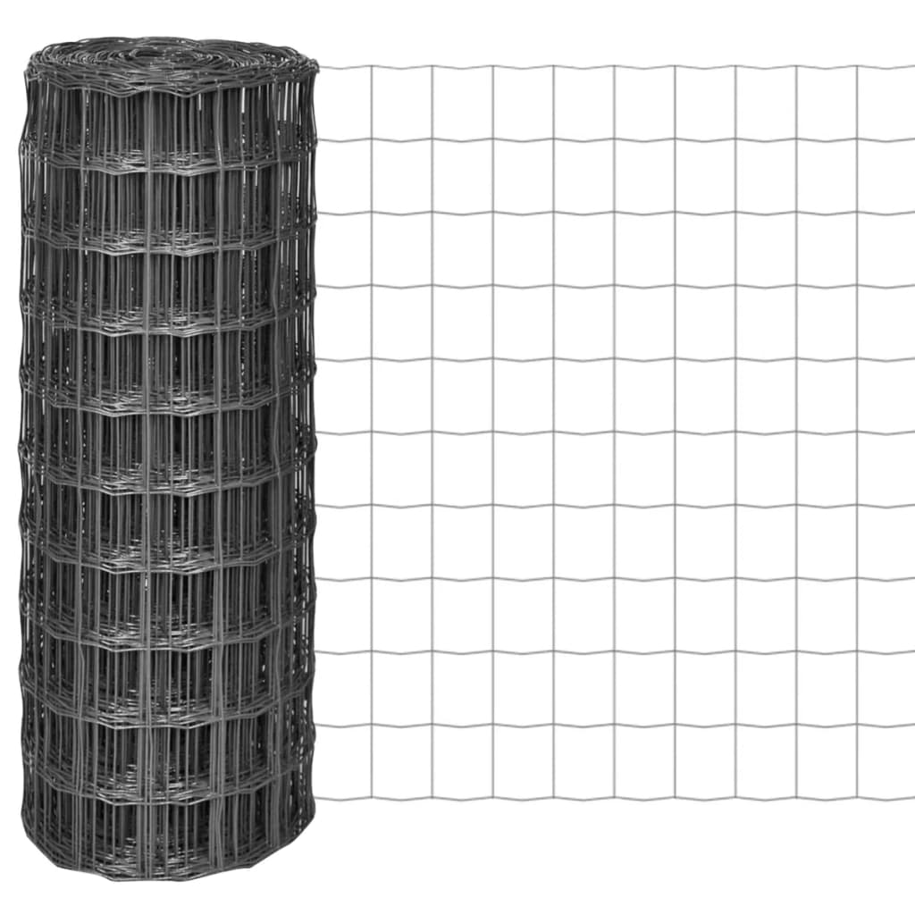 Clôture vidaxl 25x1 m gris en acier