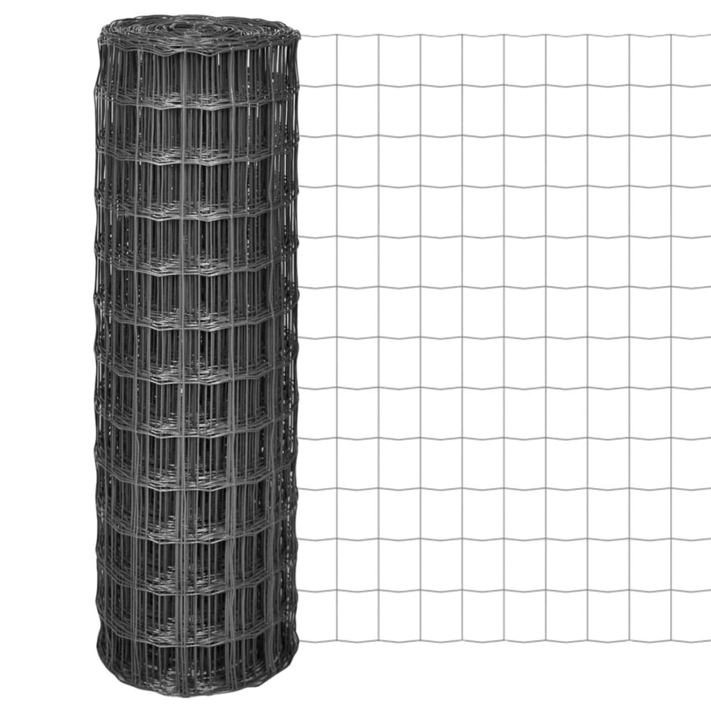 Vidaxx clôture euro 25x1,2 m gris acier