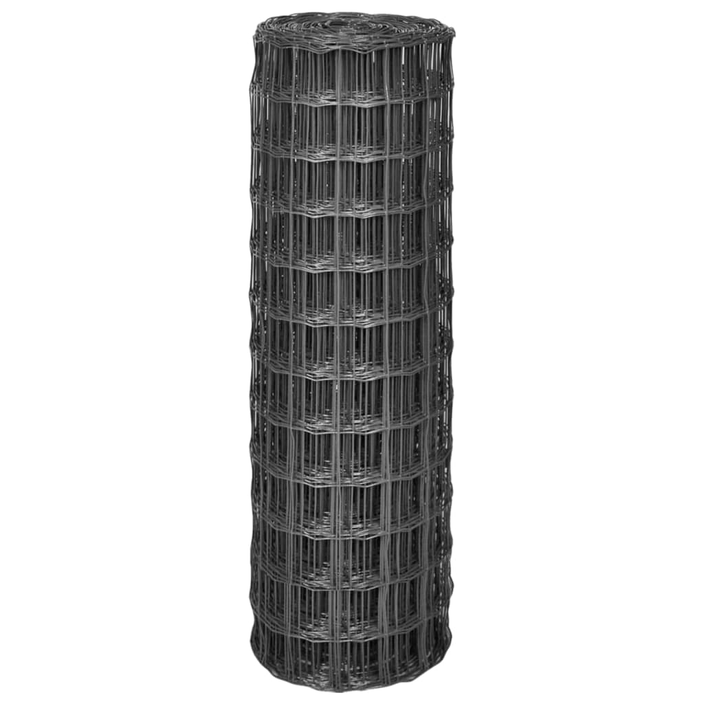 Vidaxx clôture euro 25x1,2 m gris acier
