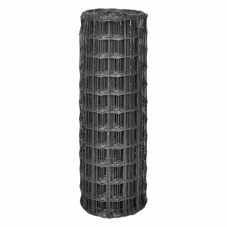 Vidaxx clôture euro 10x1 m gris acier