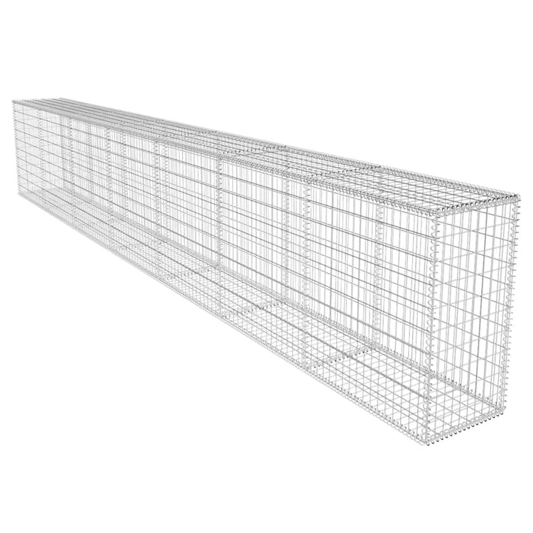 Mur de schanskorf Vidaxl avec couvercle 600x50x100 cm en acier galvanisé