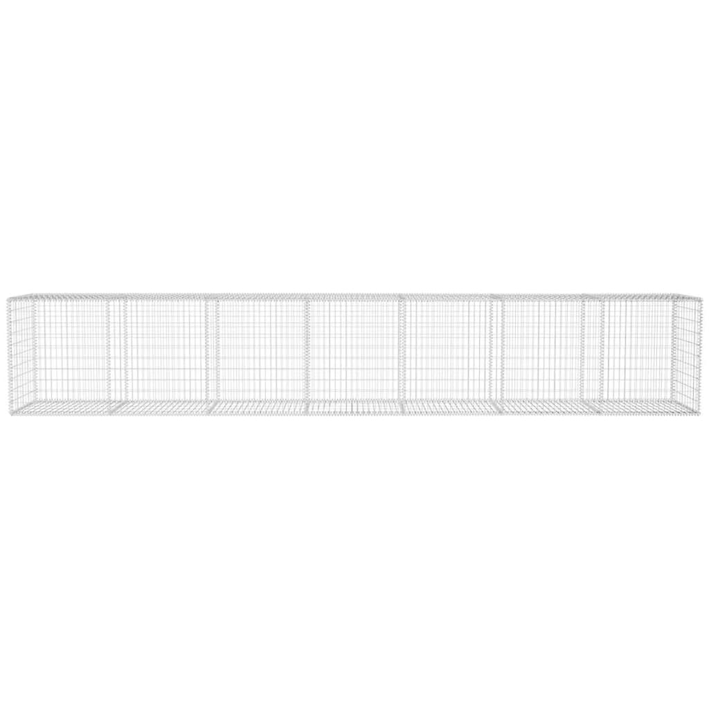 Mur de schanskorf Vidaxl avec couvercle 600x50x100 cm en acier galvanisé