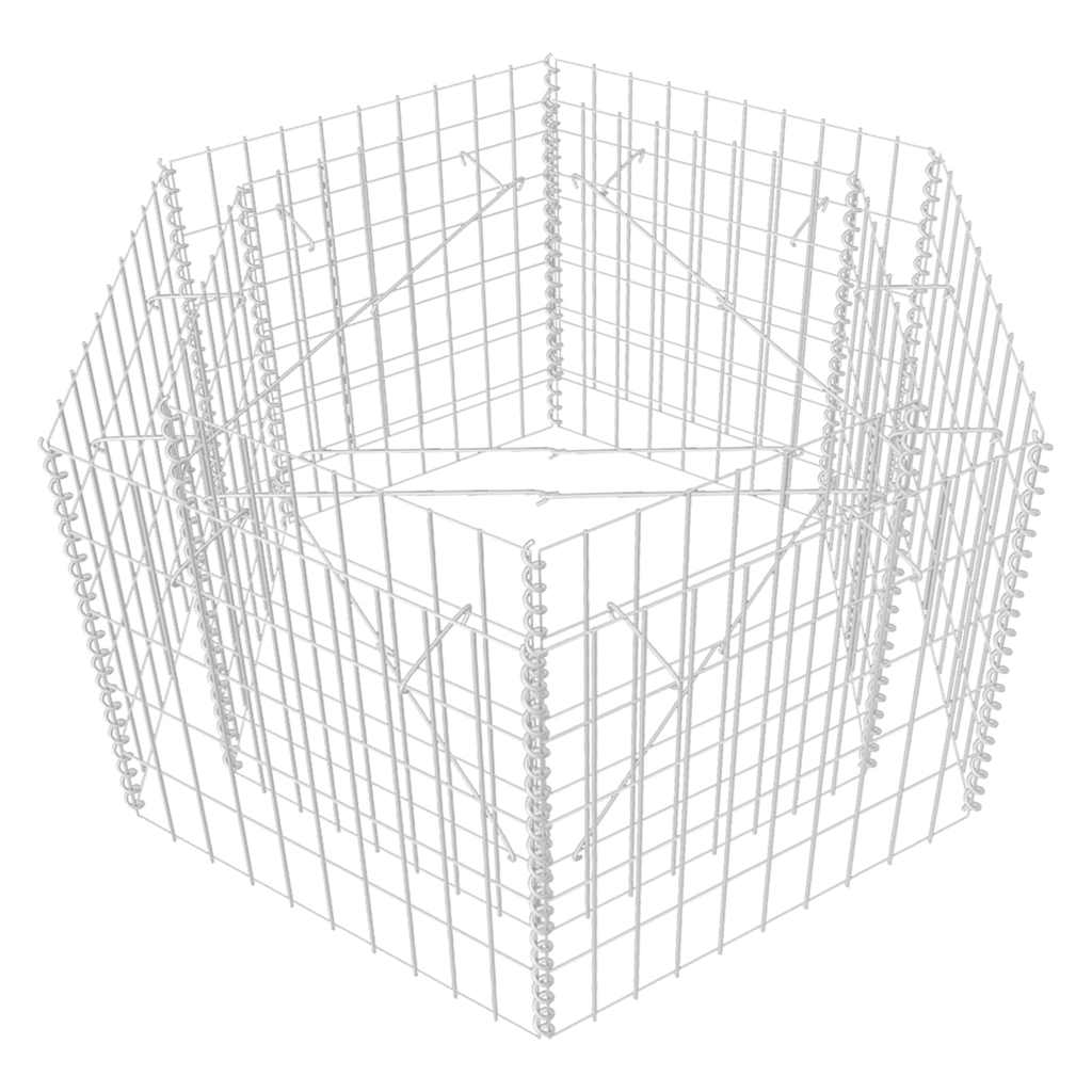 Vidaxl Gabion Planter Insentement Hexagonal 100x90x50 cm
