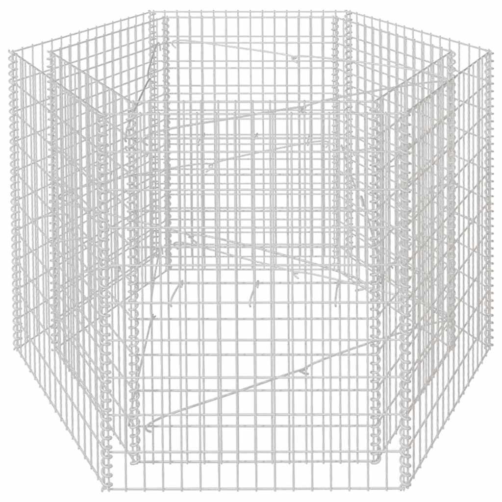 Vidaxl Gabion Planter insenté Hexagonal 160x140x100 cm