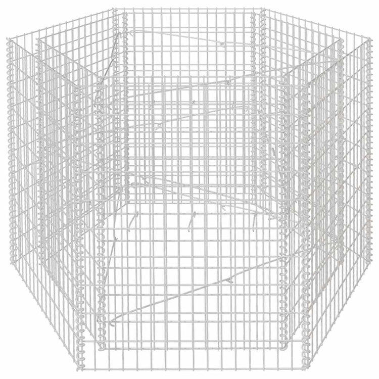 Vidaxl Gabion Planter insenté Hexagonal 160x140x100 cm