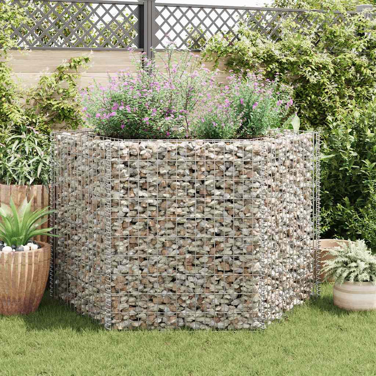 Vidaxl Gabion Planter insenté Hexagonal 160x140x100 cm