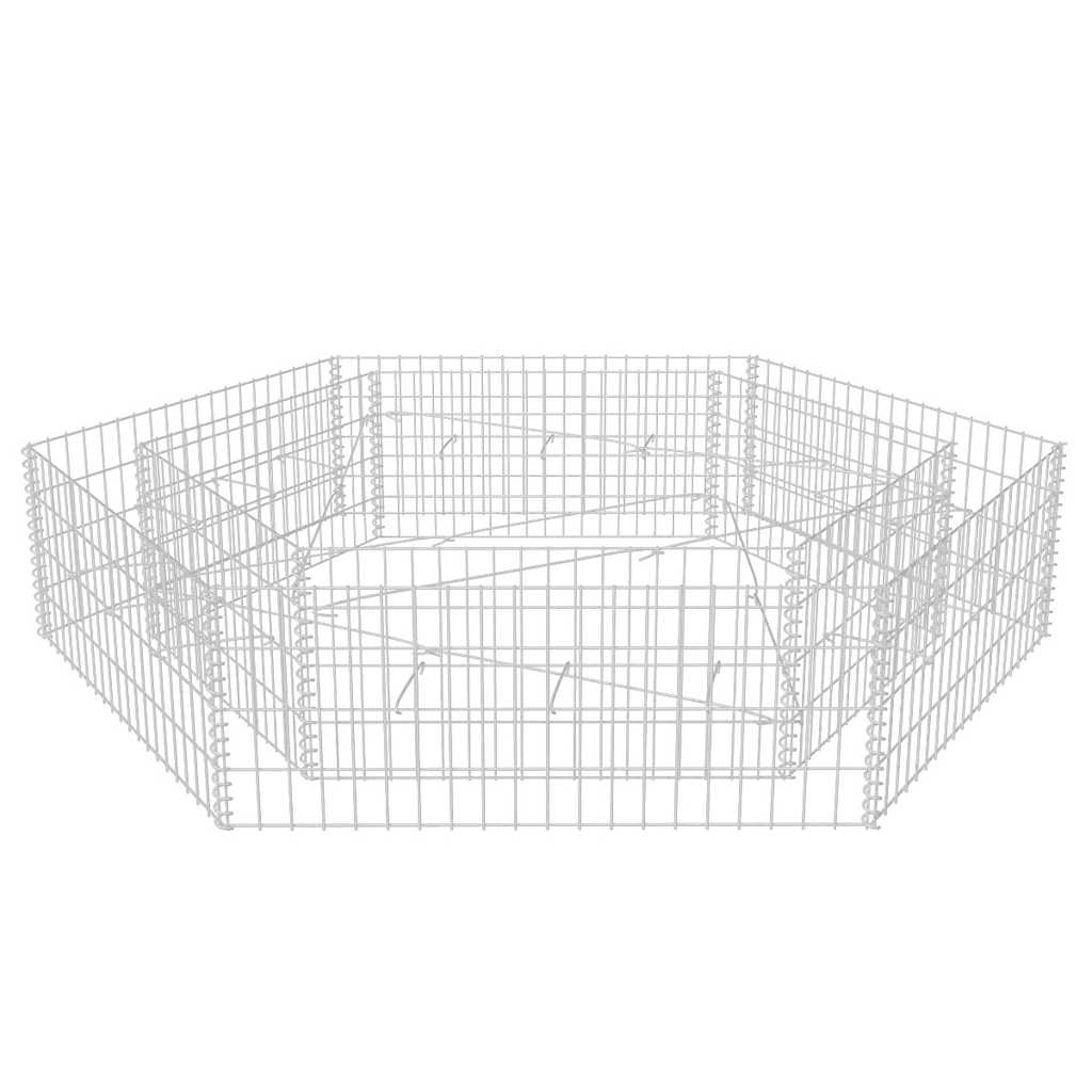 Vidaxl Gabion Planter insenté Hexagonal 200x173x40 cm