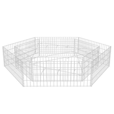 Vidaxl Gabion Planter insenté Hexagonal 200x173x40 cm